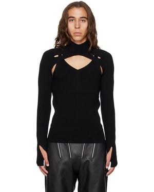 Dion Lee ブラック Double Lock Slit Skivvy タートルネック