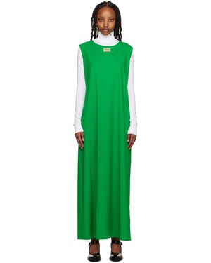Raf Simons Green Crewneck Maxi Dress