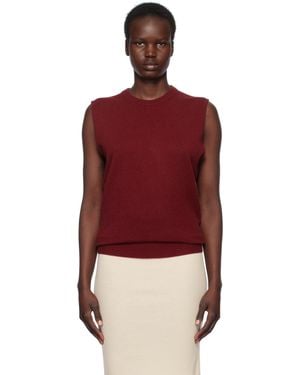 Jil Sander Cashmere Vest - Red