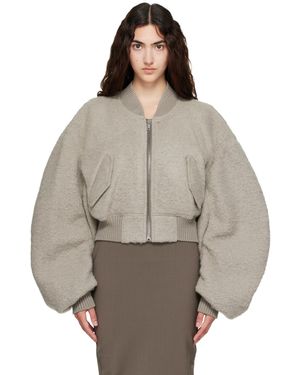 Rick Owens Tower Secchia Cropped Flight Jacket - Brown