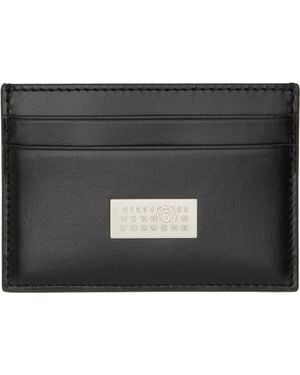 MM6 by Maison Margiela Leather Card Holder - Black