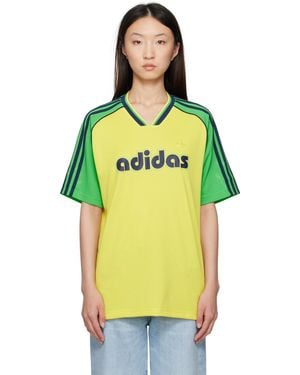 adidas Originals イエロー＆グリーン メッシュ ジャージ