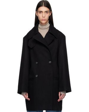 TOTEME Broad Peacoat - Black
