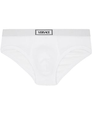 Versace ホワイト 90s ブリーフ - ブラック