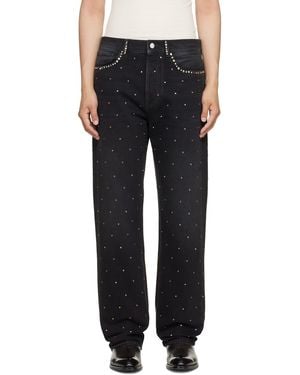 Amiri Studs Straight Jeans - Black