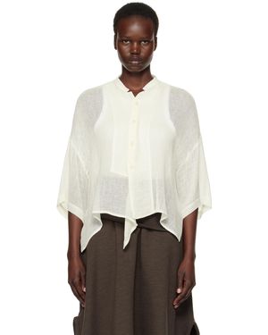 Y's Yohji Yamamoto Off- Half Sleeve Box Shirt - Natural