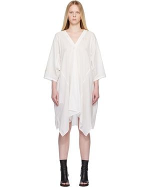 Y's Yohji Yamamoto Cotton Lawn Arranged Sleeve Midi Dress - Black