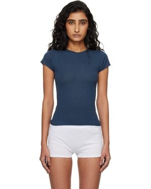 Skims Featherweight Cashmere Tee - Blue
