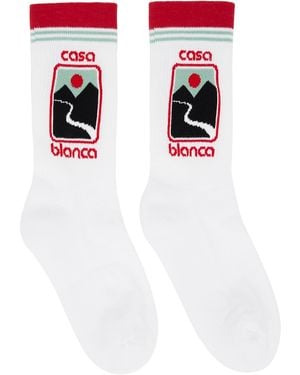 CASABLANCA Sunset Valley Socks - White