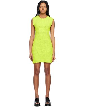 Ganni Green Open Back Minidress - Yellow