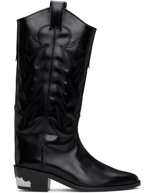 Toga Virilis Leather Tall Boots - Black
