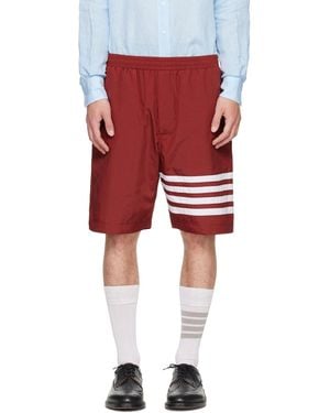 Thom Browne Thom E Ripstop 4-bar Track Shorts - Red