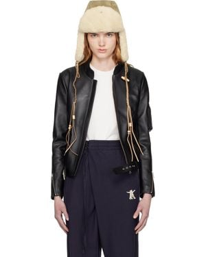 OPEN YY Leather Radius Motor Jacket - Black