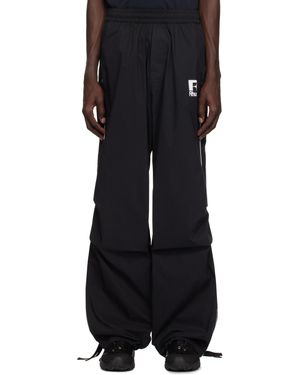 Rhude Piping Parachute Track Pants - Black