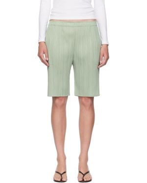 Pleats Please Issey Miyake June Monthly Colours Shorts - Green