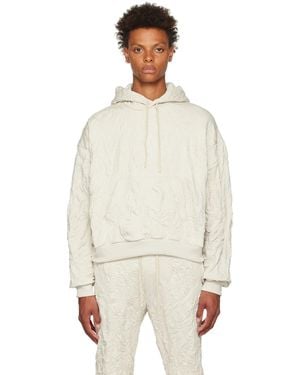 John Elliott オフホワイト クリンクル フーディ - マルチカラー