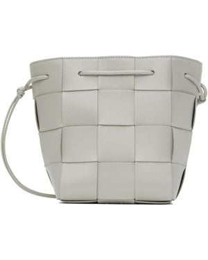 Bottega Veneta Grey Small Cassette Cross-body Bucket Bag