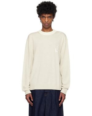 Jacquemus オフホワイト The Tricot Knit プルオーバー - ブラック