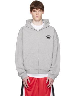 we11done College Zip-Up Hoodie - Gray