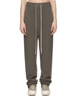 Rick Owens Concordians Rasato Cashmere Knit Lounge Trousers - Black