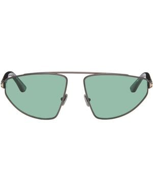Tom Ford Gunmetal Parker Sunglasses - Green