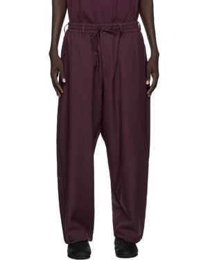 Y-3 Burgundy Sport Uniform Track Trousers - Multicolour