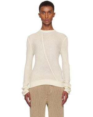 Isa Boulder Ssense Exclusive Off- Bow Long Sleeve T-Shirt - White