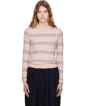 OPEN YY Jacquard Pullover Sweater - Black