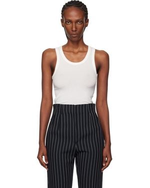 Mugler Ribbed Tank Top - Black