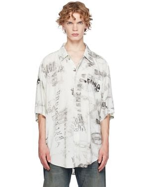 Balenciaga Off- S/S Minimal Shirt - Grey