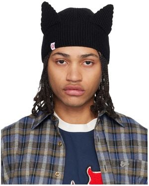 Charles Jeffrey Ears Rib Beanie - Blue