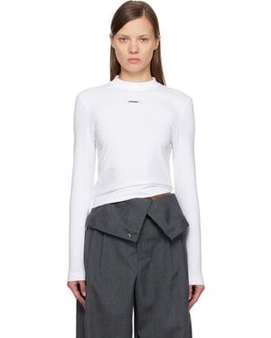 Jacquemus 'The Gros Grain' Long-Sleeve T-Shirt - White