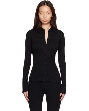 TOTEME Fitted Jersey Shirt - Black