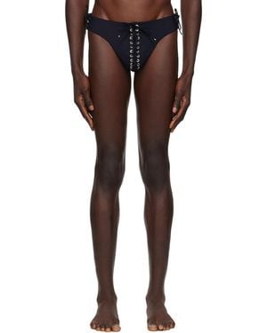 Ludovic de Saint Sernin Lace-Up Swim Briefs - Black