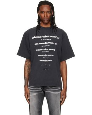 Alexander Wang Gradient Logo Short Sleeve T-Shirt - Black