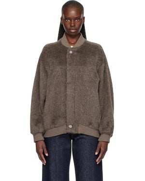 Lauren Manoogian Taupe Suri Bomber Jacket - Brown