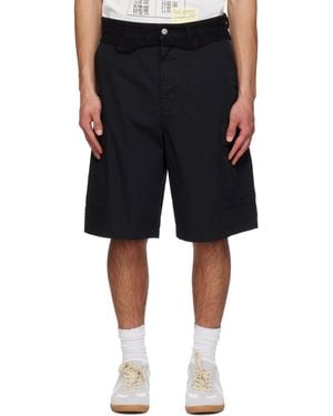 MM6 by Maison Margiela Raw Edge Cargo Shorts - Black