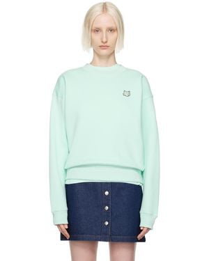 Maison Kitsuné ーン ボールド フォックスヘッド パッチ スウェットシャツ - グリーン