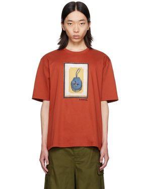 Lanvin レッド Archives Print クラシック Tシャツ