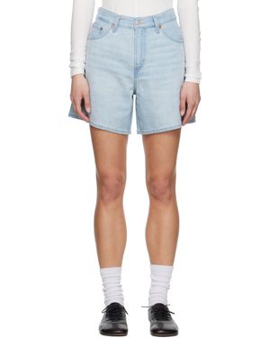 Levi's Short Ample Bleu En Denim Léger À Taille Haute