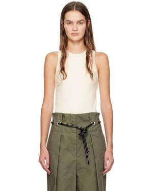 3.1 Phillip Lim Off-white Crewneck Tank Top - Green