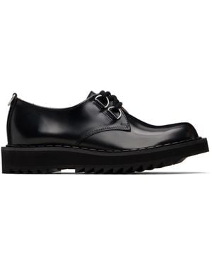 George Cox Ripple Bump Toe Derbys - Black