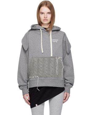Charles Jeffrey Patch Rabbit Ears Hoodie - Grey