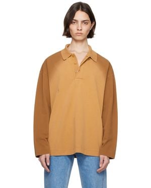 JW Anderson タン 長袖 ラガーシャツ - ブルー
