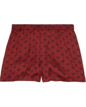 Skims Sleep Sateen Boxers - Red