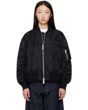 Sacai フェイクファー&ナイロンツイル ボンバージャケット Sacai フェイクファー&ナイロンツイル ボンバージャケット