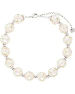 ShuShu/Tong Painted Faux-Pearl Necklace - Metallic