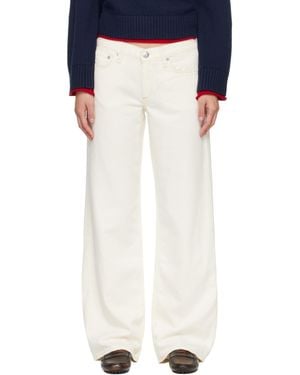 Rag & Bone Off- Cam Relaxed Straight Jeans - Blue