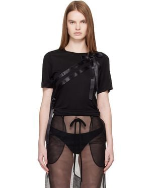 Simone Rocha Bow Sash Easy T-Shirt - Black