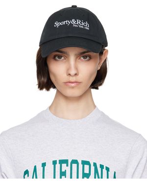 Sporty & Rich ブラック Hwcny キャップ - ホワイト